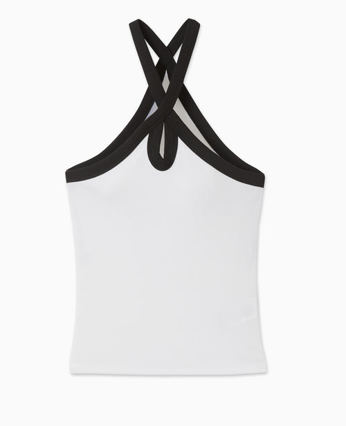 Top bicolore avec bretelles croisées - PIMKIE - 4