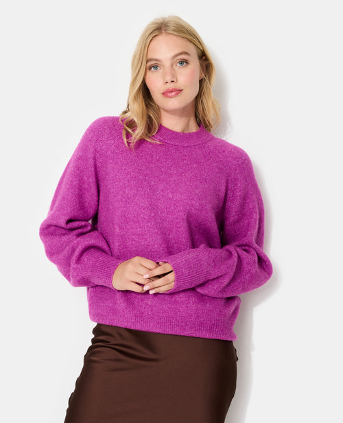 Pull oversize col rond manches raglan - PIMKIE - 1