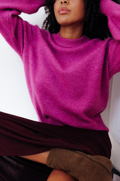 Pull oversize col rond manches raglan - PIMKIE - 2