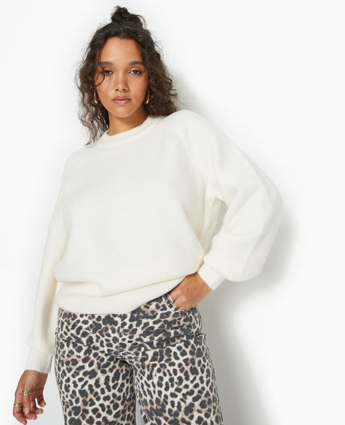 Pull oversize col rond manches raglan - PIMKIE - 1