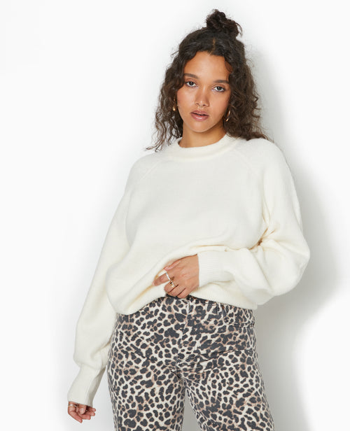 Pull oversize col rond manches raglan - PIMKIE - 7