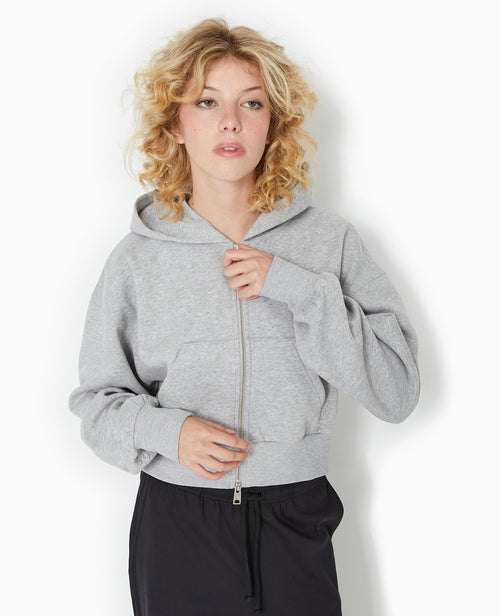Sweat zippé court avec capuche - PIMKIE - 5