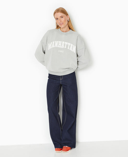 Sweat délavé acid wash avec print - PIMKIE - 1