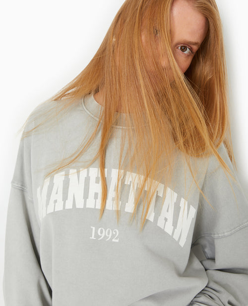 Sweat délavé acid wash avec print - PIMKIE - 2