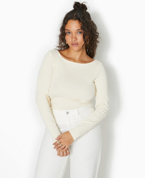 Top manches longues encolure bateau - PIMKIE - 1