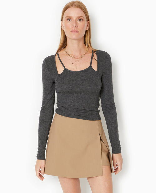 Top avec effet de superposition débardeur + gilet - PIMKIE - 5