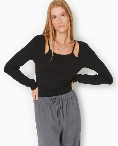 Top avec effet de superposition débardeur + gilet - PIMKIE - 5