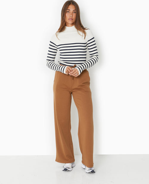 Pull fin rayé en maille côtelée col montant - PIMKIE - 7