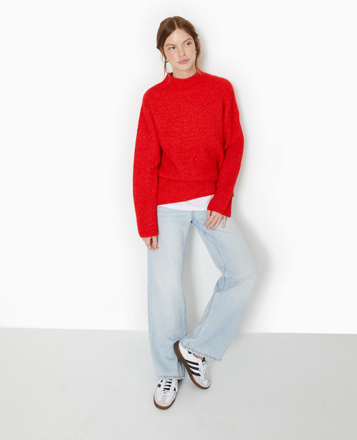 Pull col montant avec jeu de mailles - PIMKIE - 7