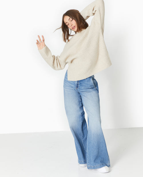 Pull col montant avec jeu de mailles - PIMKIE - 2