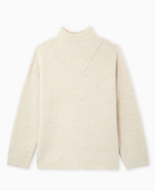 Pull col montant avec jeu de mailles - PIMKIE - 4