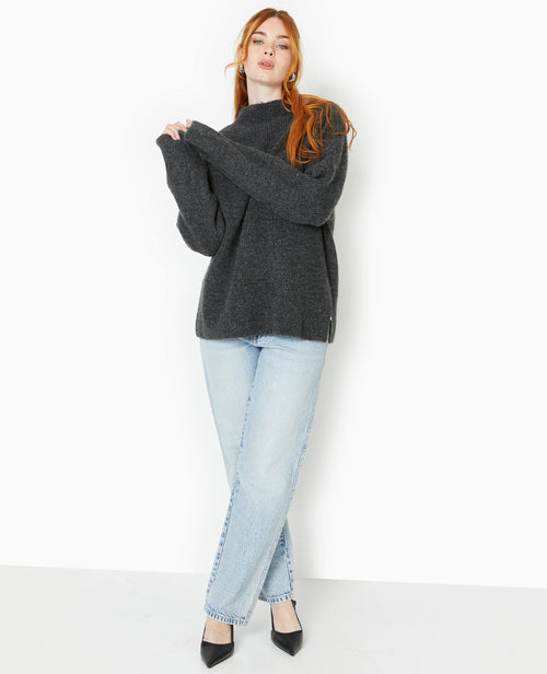 Pull col montant avec jeu de mailles - PIMKIE - 1