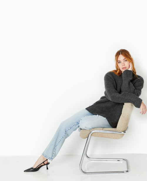 Pull col montant avec jeu de mailles - PIMKIE - 2