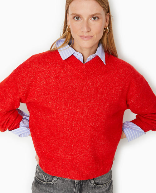 Pull col V en maille - PIMKIE - 5