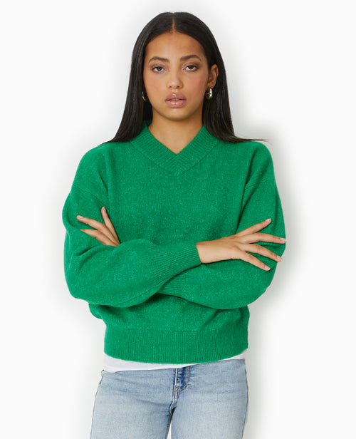 Pull col V en maille - PIMKIE - 1