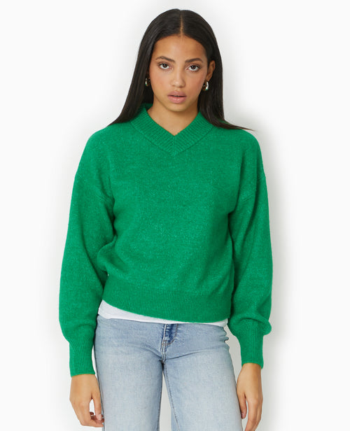 Pull col V en maille - PIMKIE - 5