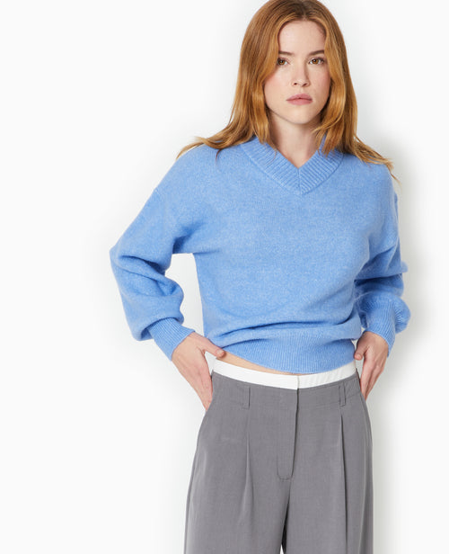 Pull col V en maille - PIMKIE - 5