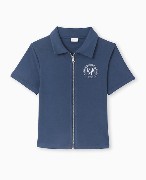 Polo zippé en maille côtelée - PIMKIE - 4
