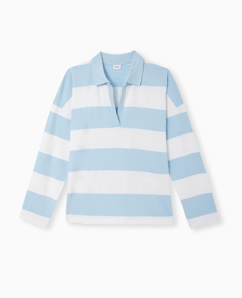 Polo rayé oversize manches longues - PIMKIE - 4