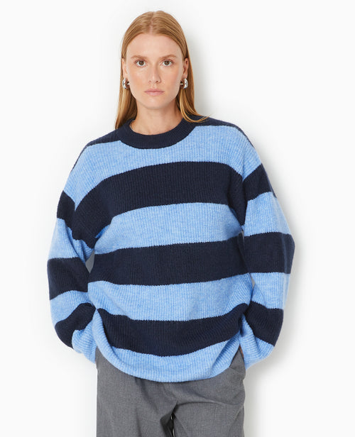 Pull oversize en maille rayée - PIMKIE - 5