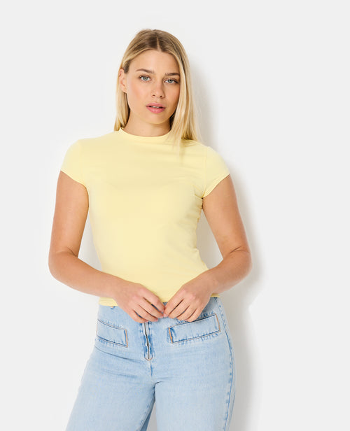 T-shirt ajusté en maille extensible - PIMKIE - 4