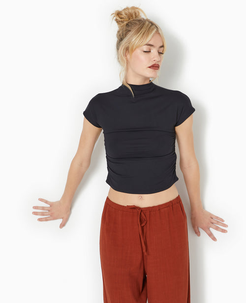 Top col montant avec fronces côtés - PIMKIE - 1