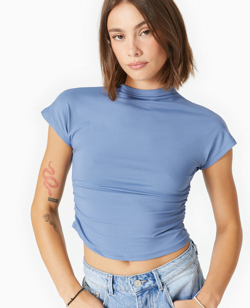 Top col montant avec fronces côtés - PIMKIE - 1