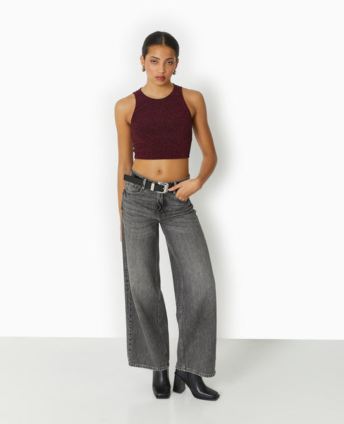 Top débardeur en maille lurex avec dos ouvert - PIMKIE - 7