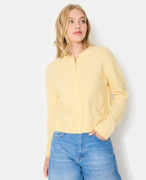 Gilet col rond avec bouton effet nacre - PIMKIE - 1