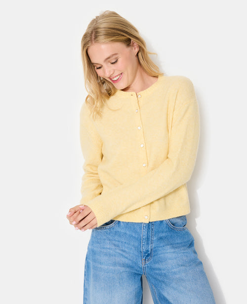 Gilet col rond avec bouton effet nacre - PIMKIE - 1