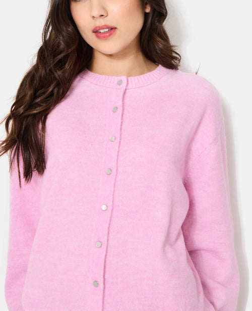 Gilet col rond avec boutons effet nacre - PIMKIE - 2