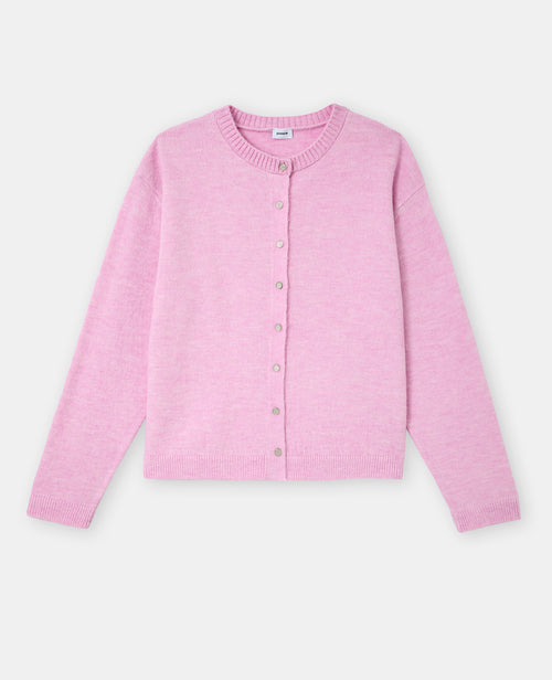 Gilet col rond avec boutons effet nacre - PIMKIE - 4