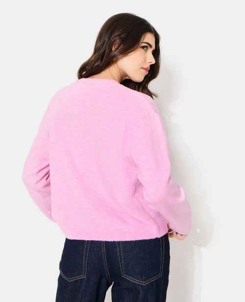 Gilet col rond avec boutons effet nacre - PIMKIE - 6