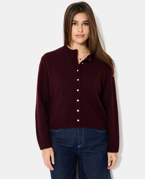 Gilet col rond avec boutons effet nacre - PIMKIE - 5