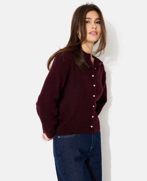 Gilet col rond avec boutons effet nacre - PIMKIE - 7