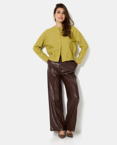 Gilet col rond avec boutons effet nacre - PIMKIE - 3