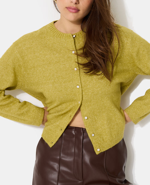 Gilet col rond avec boutons effet nacre - PIMKIE - 7