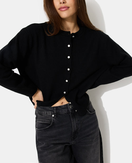 Gilet col rond avec boutons effet nacre - PIMKIE - 2