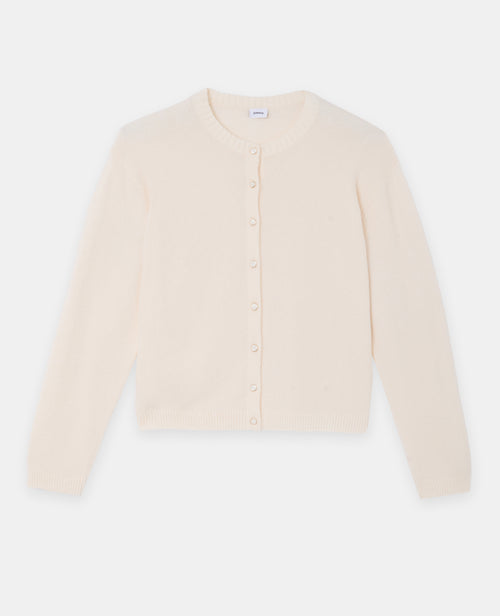 Gilet col rond avec bouton effet nacre - PIMKIE - 1