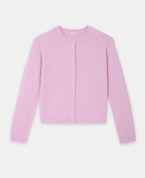 Gilet col rond avec bouton effet nacre - PIMKIE - 3