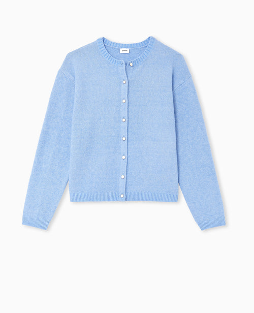 Gilet col rond avec bouton effet nacre - PIMKIE - 4