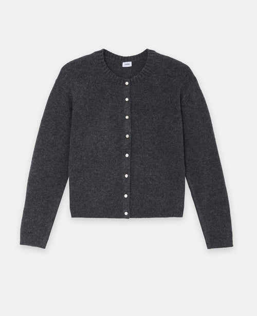 Gilet col rond avec bouton effet nacre - PIMKIE - 1