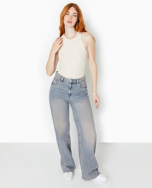 Débardeur échancré en maille côtelée et fluide - PIMKIE - 4