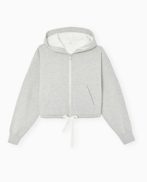 Sweat court et zippé doublé de fourrure - PIMKIE - 4