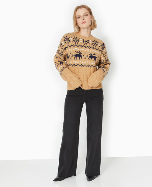 Pull de Noël jacquard avec torsades - PIMKIE - 2