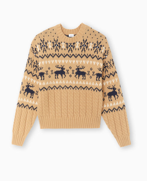 Pull de Noël jacquard avec torsades - PIMKIE - 4