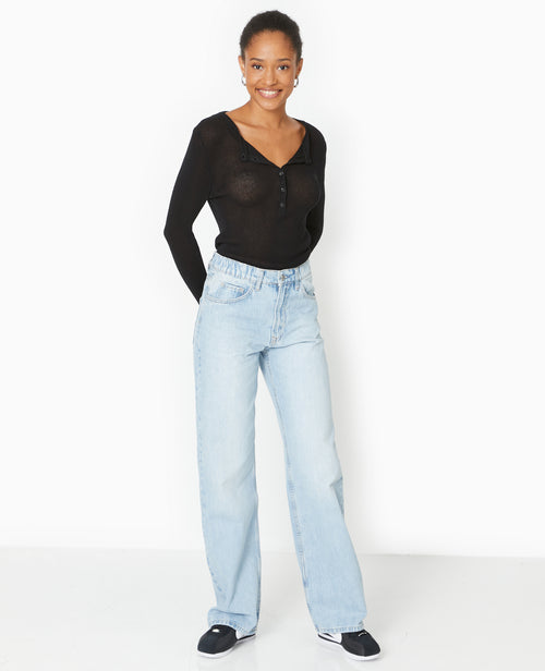 Pull maille transparente avec patte boutonnée - PIMKIE - 7