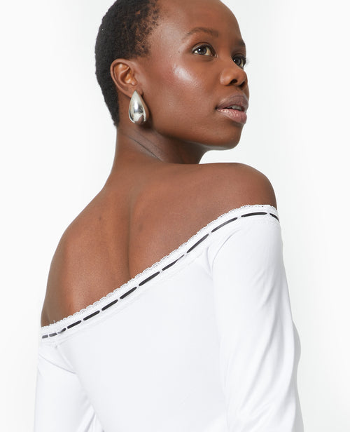 Top encolure Bardot avec noeud contrasté - PIMKIE - 8