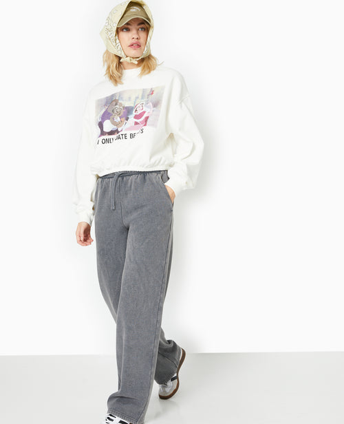 Sweat print avec base élastiquée - PIMKIE - 2