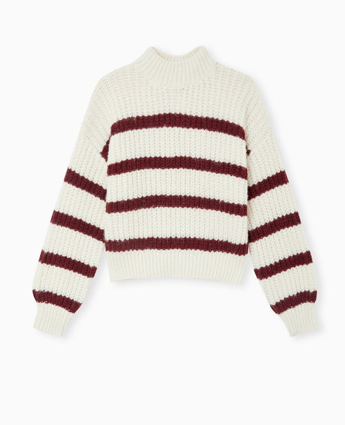 Pull grosse maille avec rayures - PIMKIE - 4